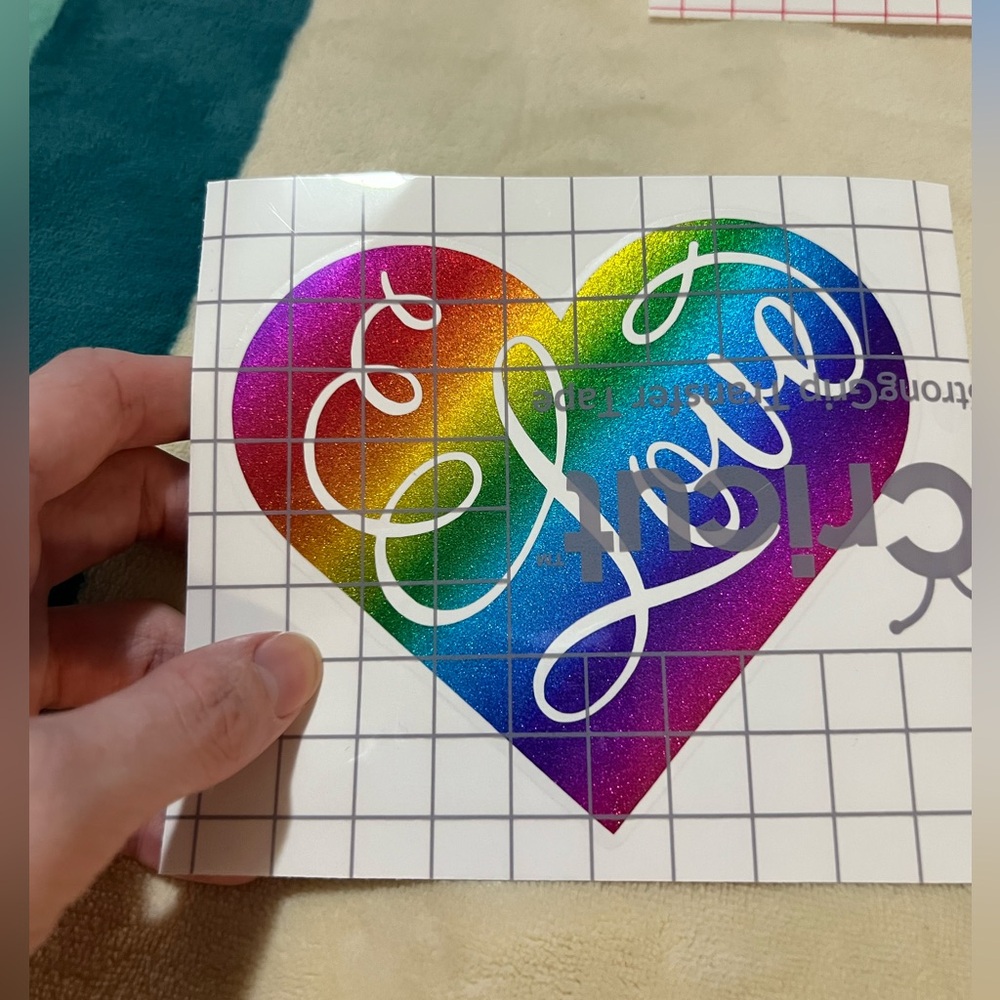 Rainbow Glitter Love Vinyl Decal 🌈